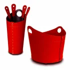 Firewood holder, iron holder and irons for Nicad leather, made in Italy Viadurini