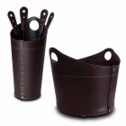 Firewood holder, iron holder and irons for Nicad leather, made in Italy Viadurini