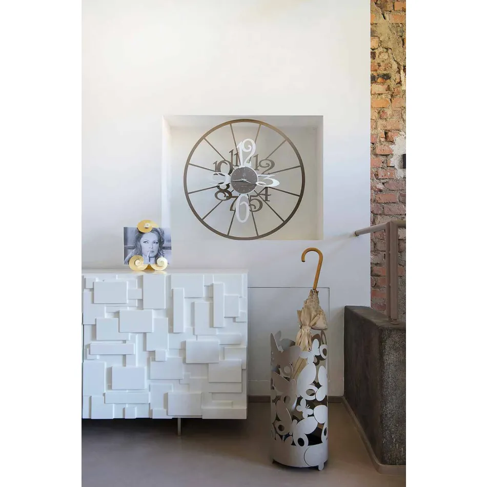 Design Umbrella Stand with Iron Butterflies Made in Italy - Maura Viadurini