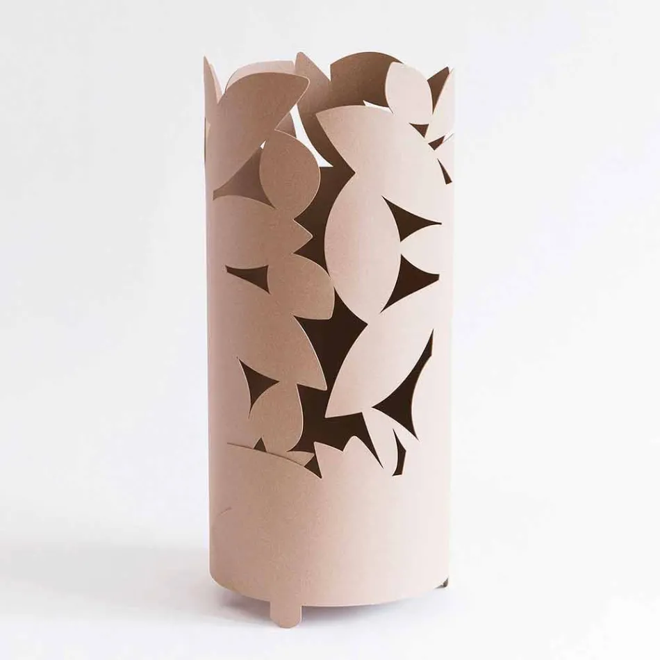 Design Umbrella Stand with the Shape of Iron Leaves Made in Italy - Piumotto Viadurini