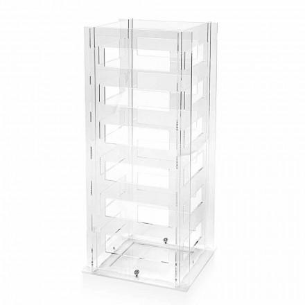 Modern Geometric Design Umbrella Stand in Transparent Plexiglass - Beccaria Viadurini