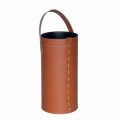 Design umbrella stand in Regen regenerated leather, made in Italy