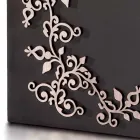 Modern Elegant Rectangular Design Umbrella Stand in Decorated Wood - Dekoro Viadurini