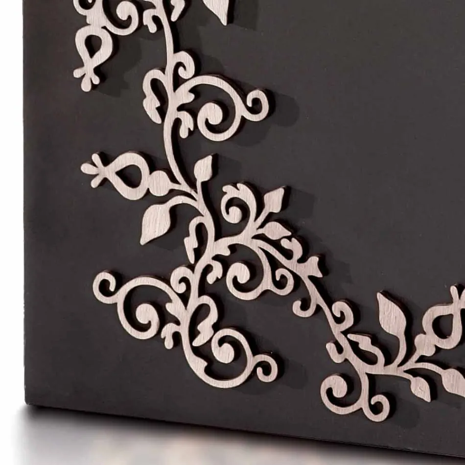 Modern Elegant Rectangular Design Umbrella Stand in Decorated Wood - Dekoro Viadurini