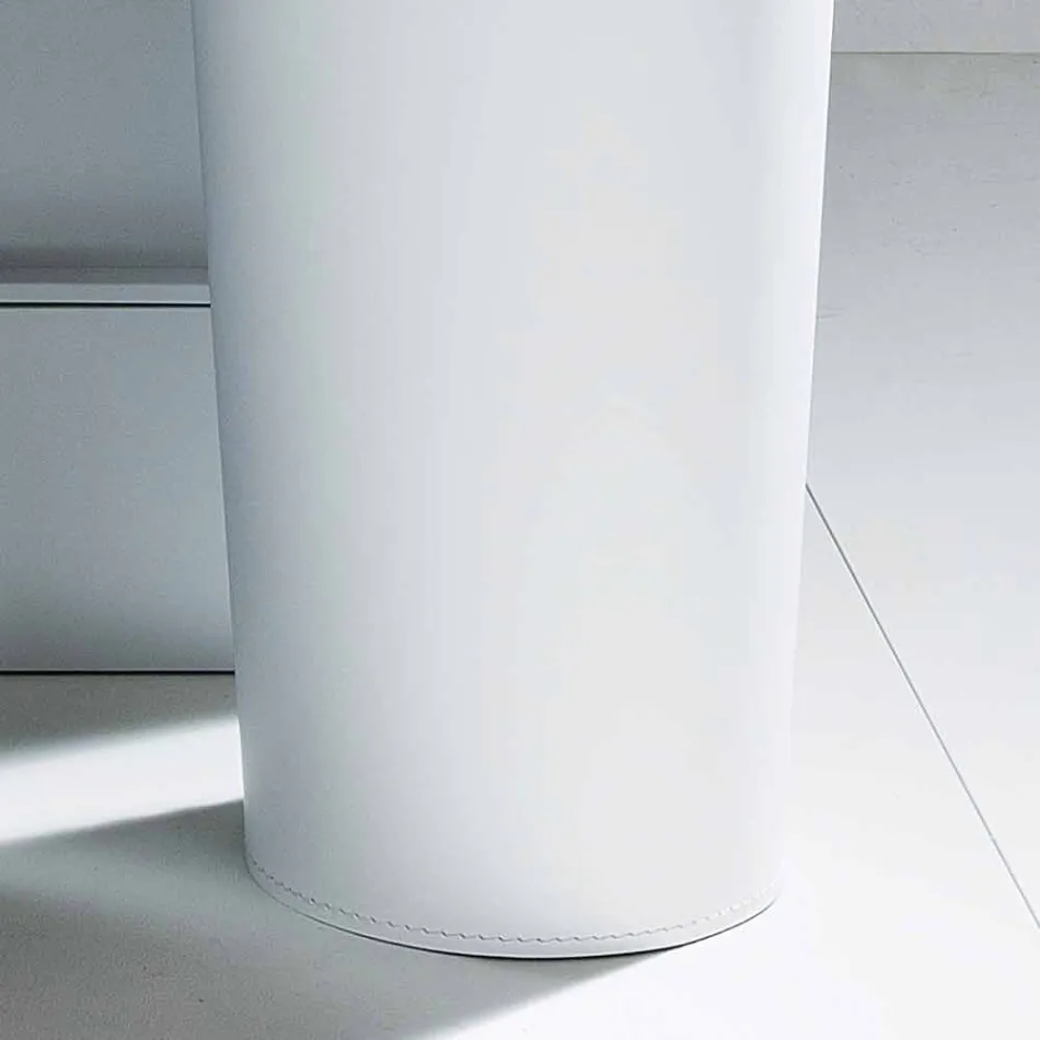 Umbrella stand in regenerated leather of Pluvia handmade design Viadurini