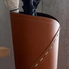 Modern umbrella stand in regenerated Katrina leather, made in Italy Viadurini
