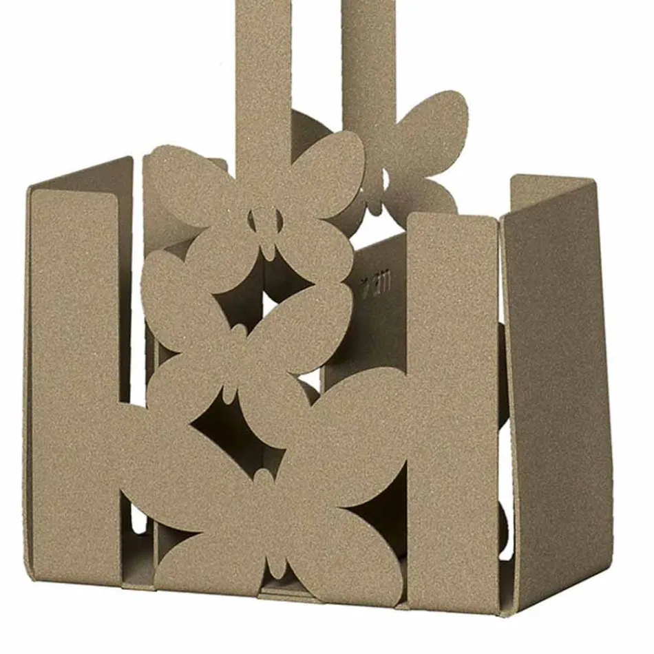 Modern Table Cutlery Holder in White, Beige or Ivory Iron Made Italy - Laida Viadurini