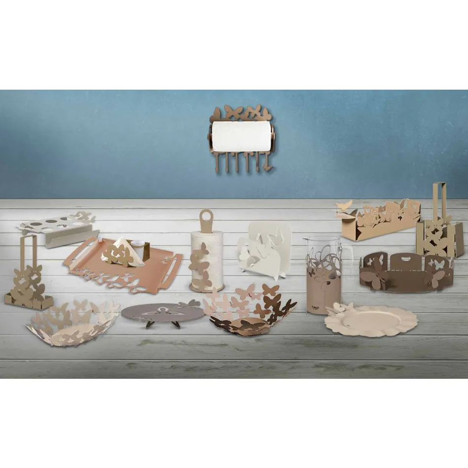 Modern Table Cutlery Holder in Iron, Hand Made, Made Italy - Laida Viadurini