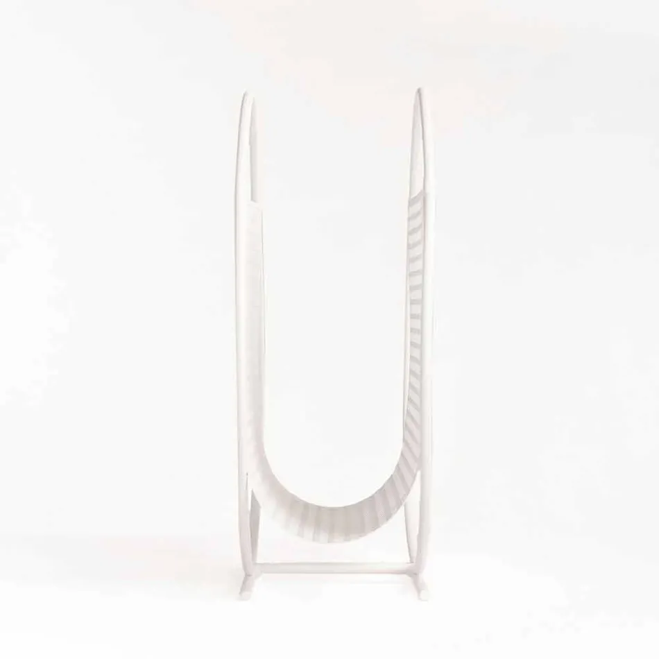 Round Design Steel Magazine Rack Made in Italy - Ladle Viadurini