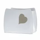 Design magazine rack in leather with a modern Beatrice design Viadurini