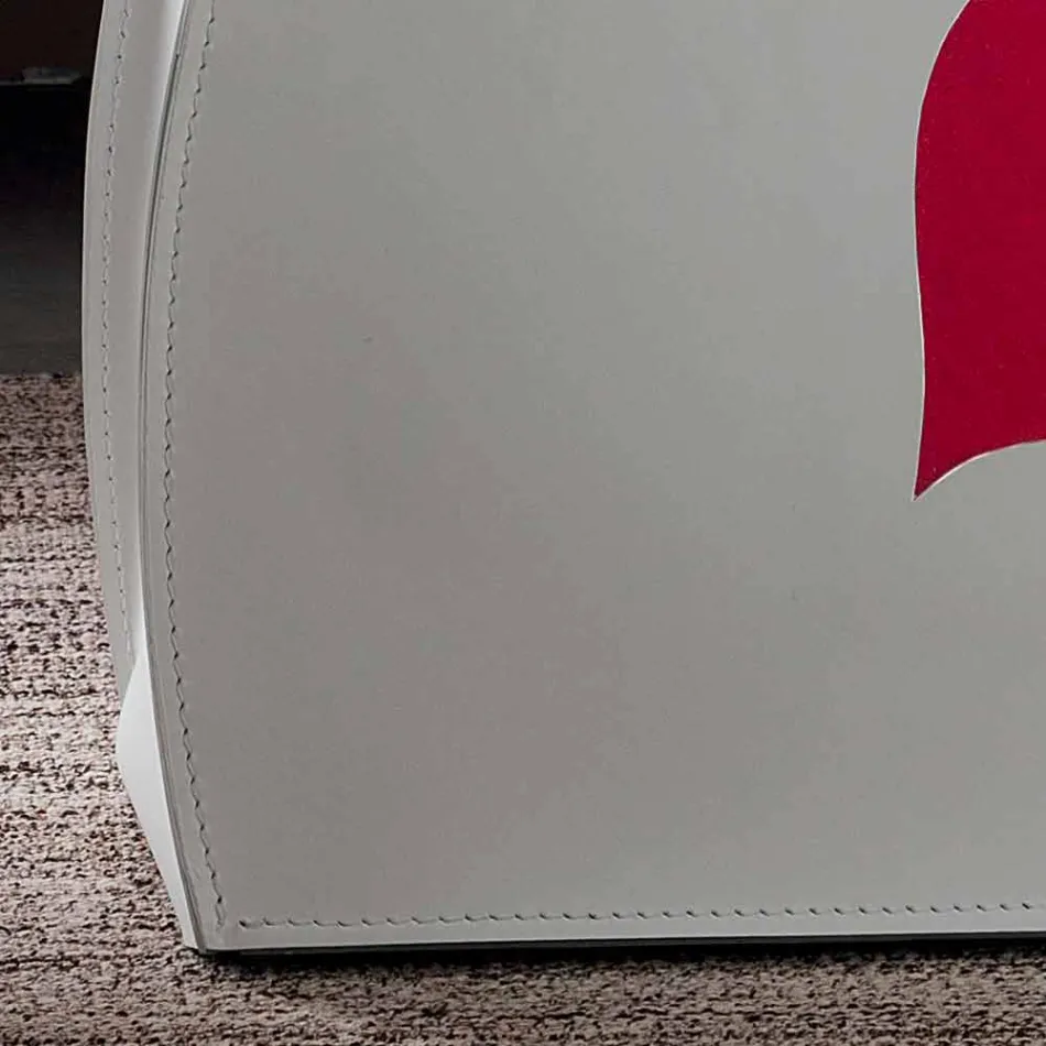 Design magazine rack in leather with a modern Beatrice design Viadurini