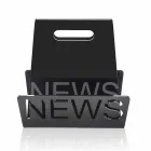 Black or Transparent Plexiglass Design Magazine Rack Made in Italy - Omar Viadurini