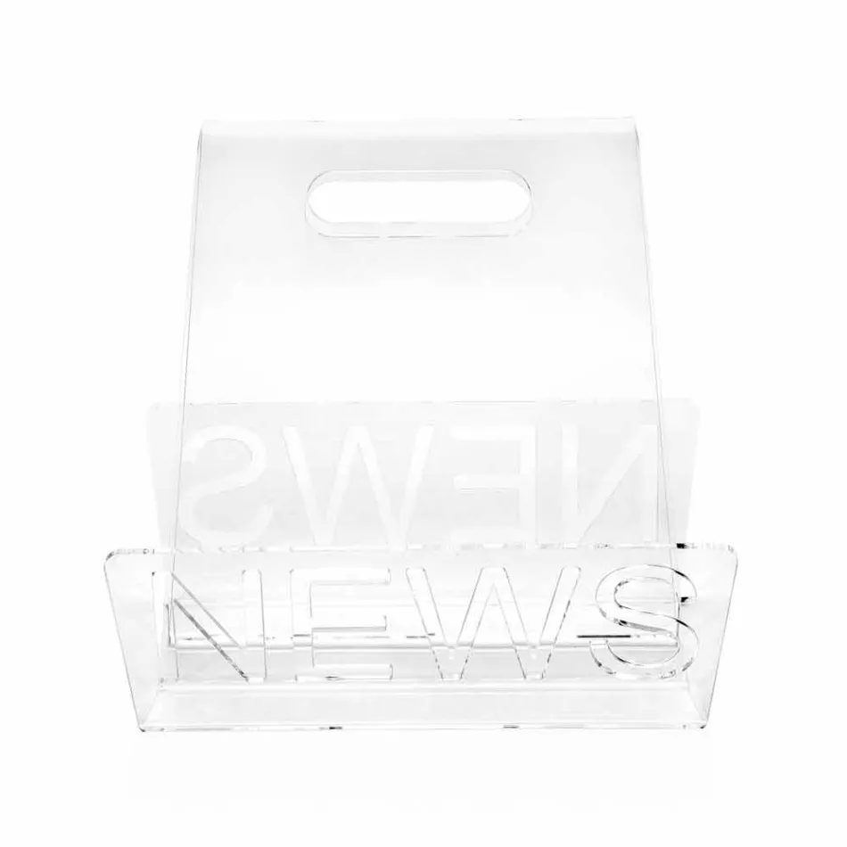 Black or Transparent Plexiglass Design Magazine Rack Made in Italy - Omar Viadurini