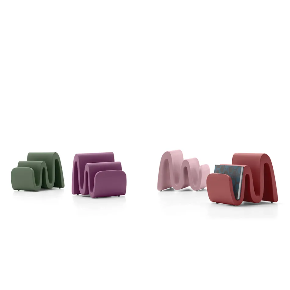 Modern Colored Polyethylene Magazine Rack Made in Italy - Munoz Viadurini