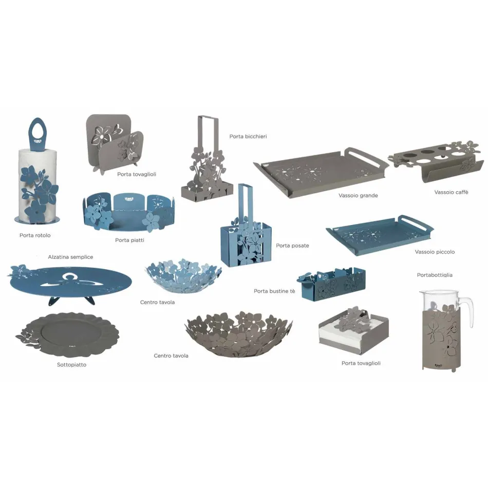 Modern Design Kitchen Roll Holder in Iron Made in Italy - Marken Viadurini