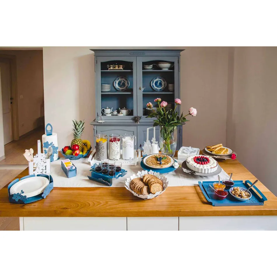 Modern Design Kitchen Roll Holder in Iron Made in Italy - Marken Viadurini