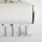 Wall Roll Holder in White or Beige Iron Made in Italy - Leiden Viadurini