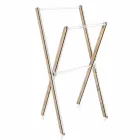 Design Floor Towel Rack in Transparent Plexiglass or with Wood - Stendio Viadurini