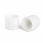 Design Egg Cup in White Carrara Marble Made in Italy, 2 Pieces - Picca Viadurini