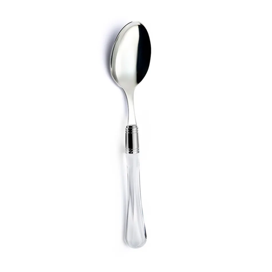 Polished Stainless Steel Cutlery and Transparent Acrylic Handle 24 Pcs - Brilli Viadurini