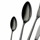 24 Pieces Luxury Polished or Sandblasted Colored Stainless Steel Cutlery - Lapis Viadurini