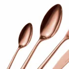 24 Pieces Luxury Polished or Sandblasted Colored Stainless Steel Cutlery - Lapis Viadurini