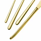 24 Pieces Luxury Polished or Sandblasted Colored Stainless Steel Cutlery - Lapis Viadurini