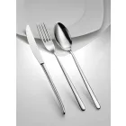 24 Pieces Luxury Polished or Sandblasted Colored Stainless Steel Cutlery - Lapis Viadurini