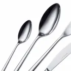 24 Pieces Luxury Polished or Sandblasted Colored Stainless Steel Cutlery - Lapis Viadurini