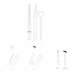Stainless Steel Cutlery with Italian Luxury Design Chopsticks - Carronde Viadurini