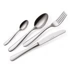 Polished Stainless Steel Cutlery Modern Essential Design 24 Pieces - Mekano Viadurini