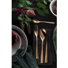 24 Piece Luxury Design Cutlery in Sandblasted or Colored Polished Steel - Timidy Viadurini