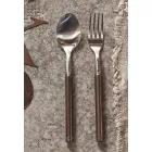 24 Piece Satin Steel Cutlery Italian Artisan Design - Damerino Viadurini