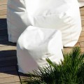 Marine faux leather outdoor pouf Trona, modern design, made in Italy
