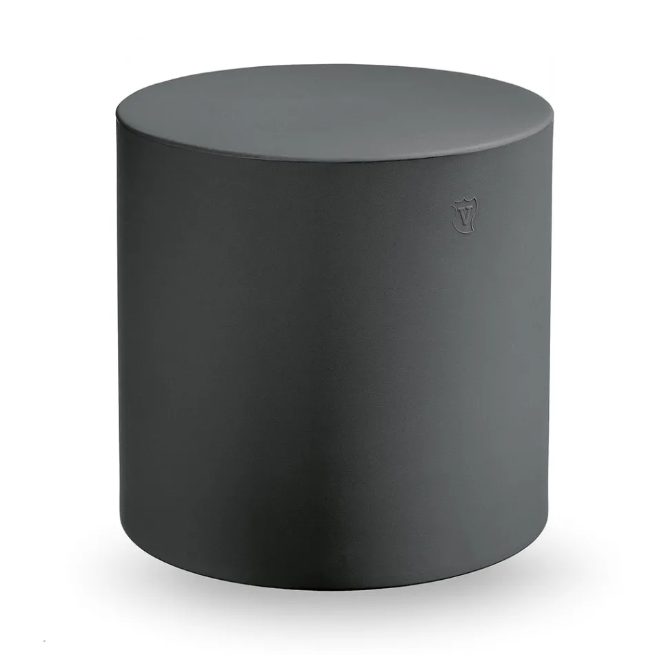 Cylindrical Garden Pouf in Colored Polyethylene Made in Italy - Viky Viadurini