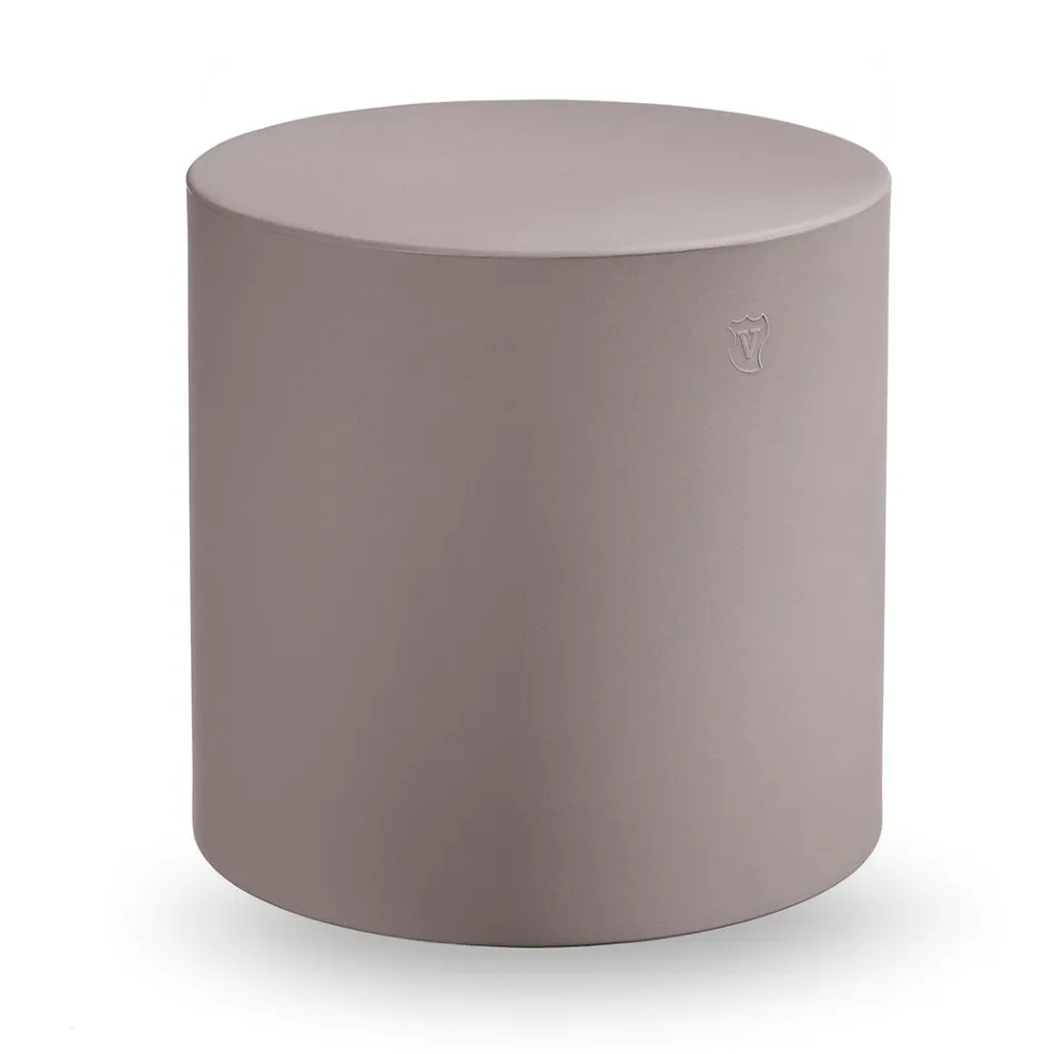 Cylindrical Garden Pouf in Colored Polyethylene Made in Italy - Viky Viadurini