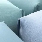 Fabric Garden Pouf with Metal Feet Made in Italy - Butter Viadurini