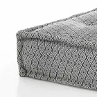 Ethnic Square Pouf in Patchwork Fabric or Velvet - Fiber Viadurini