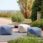 Soft Square Pouf for Indoor and Outdoor use in Various Color Fabric - Naemi Viadurini