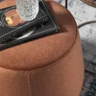 Soft Round Living Room Pouf in Colored Velvet 3 Sizes - Evelyne Viadurini