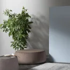 Soft Round Living Room Pouf in Colored Velvet 3 Sizes - Evelyne Viadurini