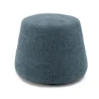 Round Ottoman Pouf for the Living Room in Colored Chenille 3 Sizes - Evelyne Viadurini