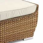 Pouf Outdoor Bench in Woven Synthetic Rattan Luxury Design - Yves Viadurini