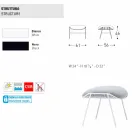 Varaschin Summer outdoor pouf / footstool in fabric and steel Viadurini