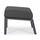 Pouf Footrest in Removable Fabric and Painted Aluminum - Nathy Viadurini