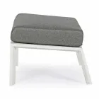 Pouf Footrest in Removable Fabric and Painted Aluminum - Nathy Viadurini