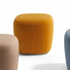 Pouf Square Footrest Padded and Covered in Fabric Made in Italy - Marli Viadurini