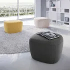 Pouf Square Footrest Padded and Covered in Fabric Made in Italy - Marli Viadurini