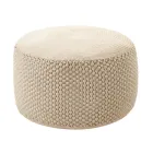 Round Garden Pouf in Polypropylene in 3 Colors Made in Italy - Francisco Viadurini