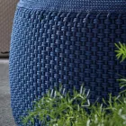 Round Garden Pouf in Polypropylene in 3 Colors Made in Italy - Francisco Viadurini